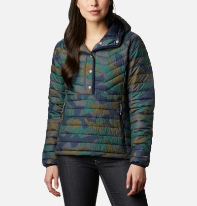 Anoraque Columbia Powder Lite™ Insulated Anoraque Feminino Azuis Escuro Camufladas Portugal | 115788-A5OB