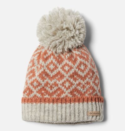 Gorros Columbia Pine Street™ Pom Pom Beanie Feminino Creme Laranja Portugal | 170346-SO4P