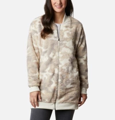 Jaqueta Bomber Columbia Bundle Up™ Printed Casaco De Lã Feminino Creme Camufladas Portugal | 108782-GHJM