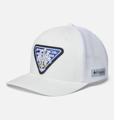 Boné Columbia PFG Mesh Stateside™ Ball Cap - Louisiana Masculino Branco Portugal | 167349-GU02