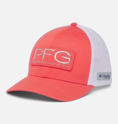 Boné Columbia PFG Mesh™ Hooks Ball Cap Feminino Coral Prateadas Portugal | 103996-1E83