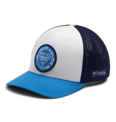 Boné Columbia PFG Mesh™ Seasonal Ball Cap Feminino Branco Azul Marinho Azuis Escuro Portugal | 192555-JYYX