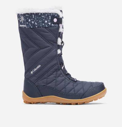 Botas Columbia Minx™ Medio III Print Impermeáveis Omni-Heat™ Boot Criança Azul Marinho Portugal | 176170-JDT8