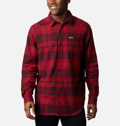 Camisas De Botões Columbia Cornell Woods™ Flannel Long Sleeve Shirt Masculino Vermelhas Portugal | 143050-MEIU