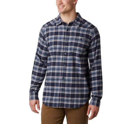 Camisas De Botões Columbia Cornell Woods™ Flannel Long Sleeve Shirt Masculino Azul Marinho Portugal | 160171-JYYF