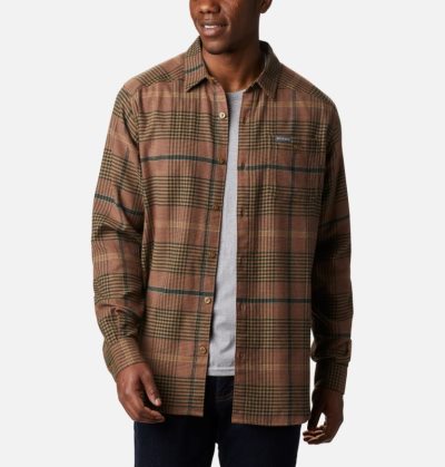 Camisas De Botões Columbia Cornell Woods™ Flannel Long Sleeve Shirt Masculino Marrom Portugal | 165291-21M3