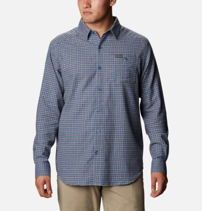 Camisas De Botões Columbia Cornell Woods™ Flannel Long Sleeve Shirt Masculino Azuis Portugal | 176066-YV2A