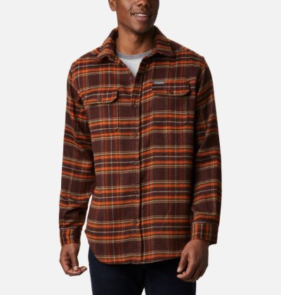 Camisas De Botões Columbia Deschutes River™ Heavyweight Flannel Shirt Masculino Vermelhas Portugal | 172572-J375