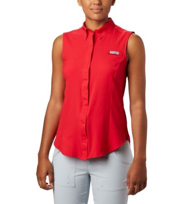 Camisas De Botões Columbia PFG Tamiami™ Sem Manga Shirt Feminino Vermelhas Portugal | 159196-IR9Z