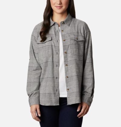 Camisas De Botões Columbia Pine Street™ Stretch Flannel Feminino Creme Portugal | 189121-CXLU