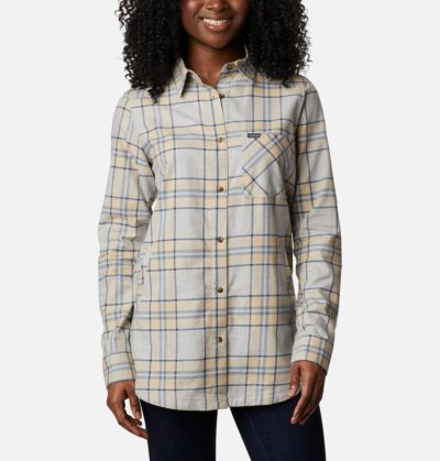 Camisas De Botões Columbia Sunday Summit™ Plaid Túnica Feminino Bege Portugal | 107449-CLQ5