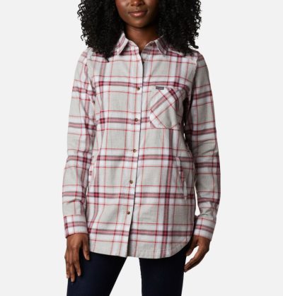 Camisas De Botões Columbia Sunday Summit™ Plaid Túnica Feminino Vermelhas Portugal | 110905-U9WZ