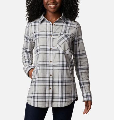 Camisas De Botões Columbia Sunday Summit™ Plaid Túnica Feminino Cinzentas Escuro Portugal | 182688-PLSF