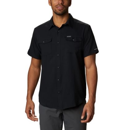 Camisas De Botões Columbia Utilizer™ II Solid Curta Sleeve Shirt Masculino Pretas Portugal | 123771-0SV5