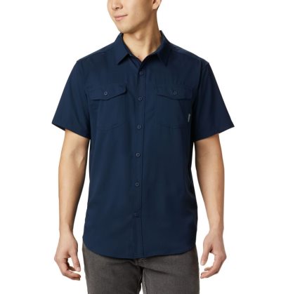 Camisas De Botões Columbia Utilizer™ II Solid Curta Sleeve Shirt Masculino Azul Marinho Portugal | 162119-OHUM