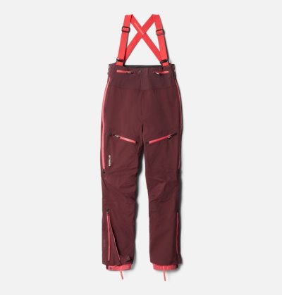 Calça De Esqui Columbia Peak Pursuit™ Bib Feminino Vermelhas Escuro Portugal | 199601-0XD9