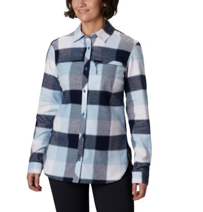 Camisas Columbia Anytime™ II Stretch Long Sleeve Shirt Feminino Azuis Escuro Portugal | 126048-T66M