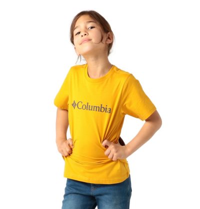 Camisas Columbia CSC Basic Logo™ Curta Sleeve Shirt Criança Luz Douradas Portugal | 136368-IWUQ