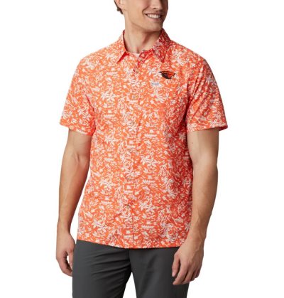 Camisas Columbia Collegiate PFG Super Slack Tide™ Shirt Masculino Laranja Portugal | 180735-5ZT3