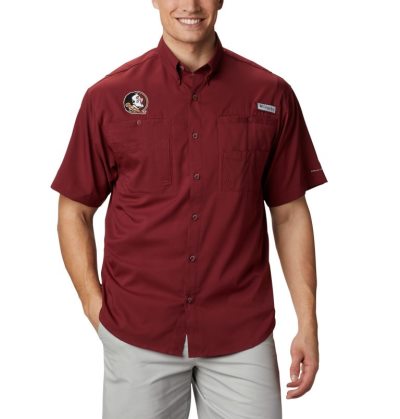 Camisas Columbia Collegiate PFG Tamiami™ Curta Sleeve Shirt Masculino Vermelhas Escuro Portugal | 192083-DLYO