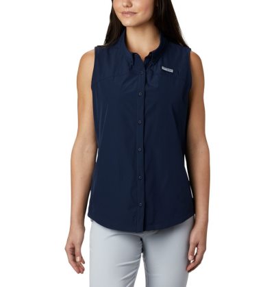 Camisas Columbia Coral Point™ Sem Manga Woven Shirt Feminino Azul Marinho Portugal | 155577-UY1E