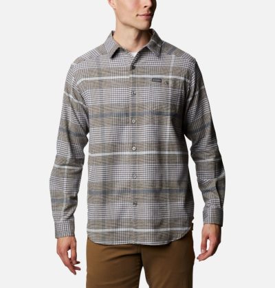 Camisas Columbia Cornell Woods™ Flannel Long Sleeve Shirt Masculino Cinzentas Portugal | 183560-RZ5J