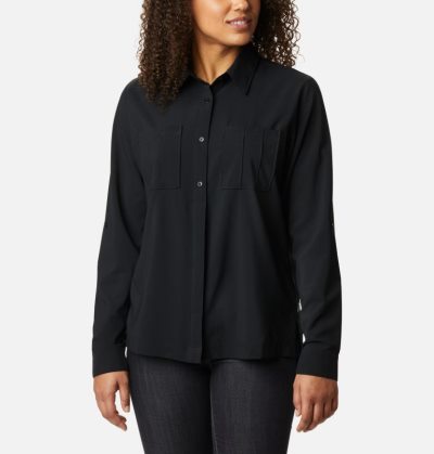 Camisas Columbia Essential Elements™ Woven Long Sleeve Shirt Feminino Pretas Portugal | 151069-K29V