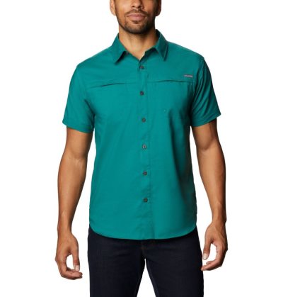 Camisas Columbia Fish Lake™ Stretch Curta Sleeve Shirt Masculino Verdes Portugal | 116813-YHHH