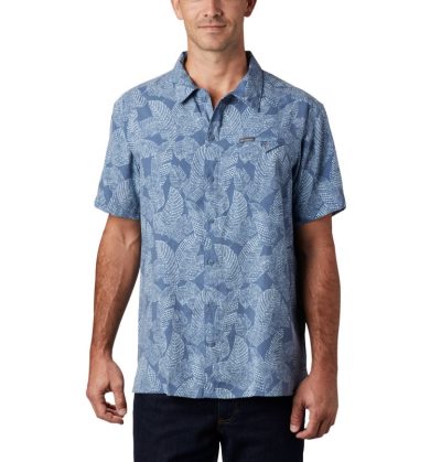 Camisas Columbia Lakeside Trilha™ Curta Sleeve Shirt Masculino Azuis Portugal | 129682-1W13