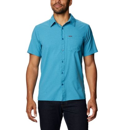 Camisas Columbia No Way Out™ Curta Sleeve Shirt Masculino Azuis Escuro Portugal | 108059-947U