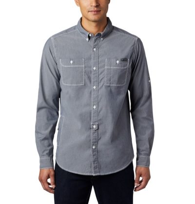 Camisas Columbia Outdoor Elements™ Long Sleeve Chambray Shirt Masculino Azul Marinho Portugal | 175484-WSER