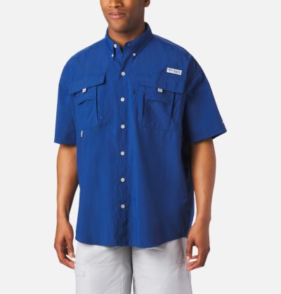 Camisas Columbia PFG Bahama™ II Curta Sleeve Shirt Masculino Azul Marinho Portugal | 109770-EQBY