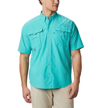 Camisas Columbia PFG Bahama™ II Curta Sleeve Shirt Masculino Luz Turquesa Portugal | 139020-6RD8