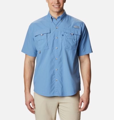 Camisas Columbia PFG Bahama™ II Curta Sleeve Shirt Masculino Azuis Escuro Portugal | 140028-8SKA