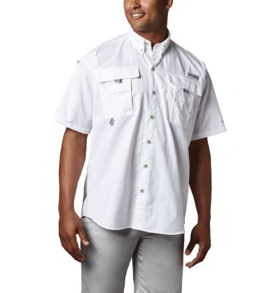 Camisas Columbia PFG Bahama™ II Curta Sleeve Shirt Masculino Branco Portugal | 155708-QDB7