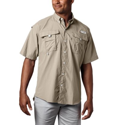 Camisas Columbia PFG Bahama™ II Curta Sleeve Shirt Masculino Bege Portugal | 157850-LXOJ