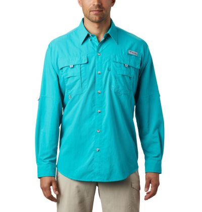 Camisas Columbia PFG Bahama™ II Long Sleeve Shirt Masculino Luz Turquesa Portugal | 134538-RRDL