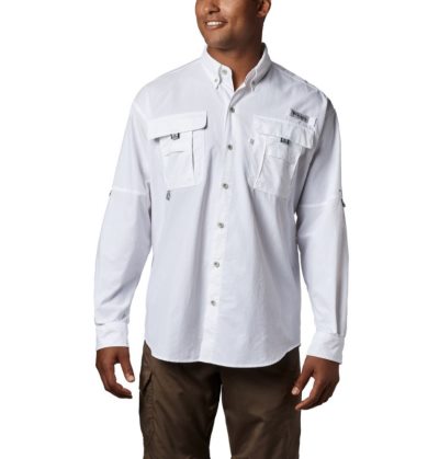 Camisas Columbia PFG Bahama™ II Long Sleeve Shirt Masculino Branco Portugal | 175270-H8L5