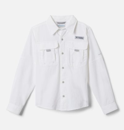 Camisas Columbia PFG Bahama™ Long Sleeve Shirt Criança Branco Portugal | 125737-WOQL