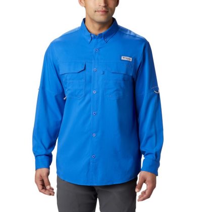 Camisas Columbia PFG Blood and Guts™ III Long Sleeve Woven Shirt Masculino Azuis Portugal | 122323-GIRR