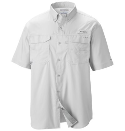 Camisas Columbia PFG Blood and Guts™ III Curta Sleeve Woven Shirt Masculino Branco Portugal | 127785-APD0