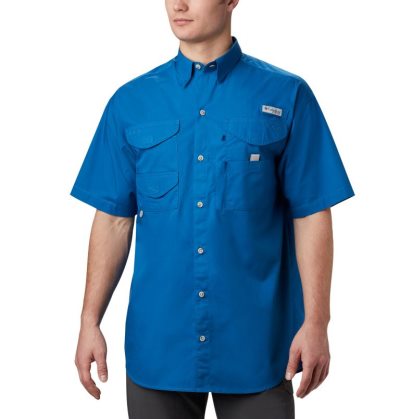 Camisas Columbia PFG Bonehead™ Curta Sleeve Shirt Masculino Azuis Escuro Portugal | 103266-E5YF