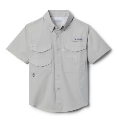 Camisas Columbia PFG Bonehead™ Curta Sleeve Shirt Criança Cinzentas Portugal | 122519-GO6W