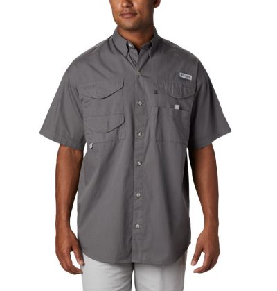 Camisas Columbia PFG Bonehead™ Curta Sleeve Shirt Masculino Cinzentas Portugal | 141358-1NT9