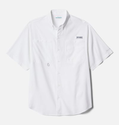 Camisas Columbia PFG Crystal Springs™ Curta Sleeve Shirt Masculino Branco Portugal | 122300-DMWE