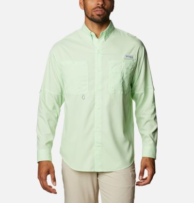 Camisas Columbia PFG Crystal Springs™ Long Sleeve Shirt Masculino Luz Verdes Portugal | 110865-468E