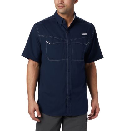 Camisas Columbia PFG Low Drag Offshore™ Curta Sleeve Shirt Masculino Azul Marinho Portugal | 164425-4E9E