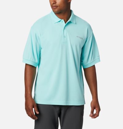 Camisas Columbia PFG Perfect Cast™ Camisa Polo Masculino Turquesa Portugal | 112486-JS2Z