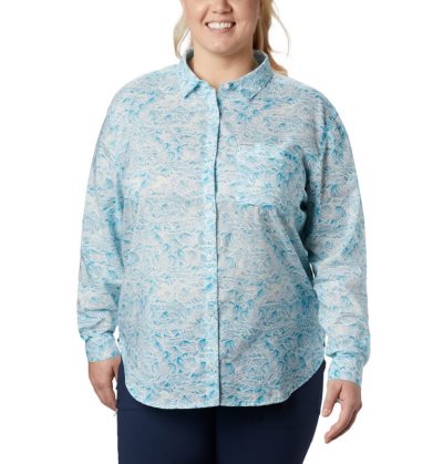 Camisas Columbia PFG Sun Drifter™ II Long Sleeve Shirt Feminino Azuis Escuro Portugal | 148051-H5JI