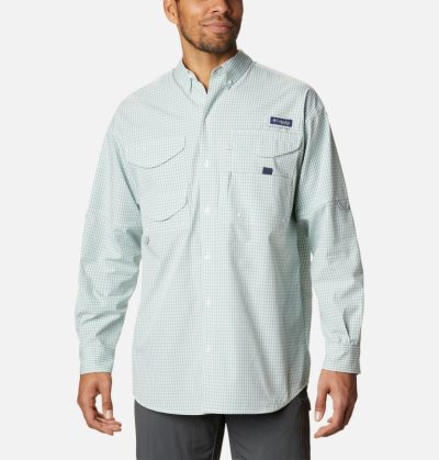 Camisas Columbia PFG Super Bonehead Classicos™ Long Sleeve Shirt Masculino Luz Turquesa Portugal | 105236-ZZ5P